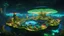 Placeholder: "An expansive view of numerous floating islands, each unique in design and purpose, interconnected by vast network of glowing,mycelium-like strands. islands vary from lush,green landscapes with giant, colorful mushrooms to more technologically advanced settings with futuristic structures. The connecting strands are thick and vibrant, creating a web that glows against the dark,starry background. The scene is magical,sense of wonder exploration, reminiscent of a detailed, high-fantasy RPG world