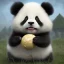 Placeholder: pixar art style of a mega cute and fluffy baby panda in natural environment, monotone color, full body, by mobeius, au naturel, hyper detailed, digital art, trending on artstation, cinematic lighting, studio quality, smooth render, unreal engine, octane render, art style by klimt and nixeu and ian sprigger and wlop and krenz cushart