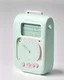 Placeholder: Handheld pocket Time Machine designed by Dieter Rams. Pastel colors.
