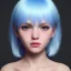 Placeholder: potrait girl look beautiful, eyes like ocean blue, short hair, smile, 8k, rtx, eyebrows like serious, facing left, real, cute, angry expression, tsundere, hyper realistis, hyper details, color schema aesthetic, full body