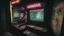 Placeholder: desolate dark arcade, horror, no humans