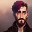 Placeholder: Portrait of a 30 year old warlock like Jake Gyllenhaal, Jack Sparrow, Sherlock Holmes and Mary Poppins