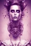 Placeholder: Abstract steampunk, purple tones,Danish singer MØ face,