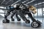 Placeholder: Wide angle magitek robotic Black Jaguar, biomechanical, creature, space, zoom out, whole frame,workshop background