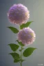 Placeholder: an isolated translucent hydrangea plant, 3d render, art nouveau style, ultra realistic, masked transparent flat background, backlight, popular on sketchfab, pixelsquid, 8k, volumetric lighting, super focused, no blur, trending on artstation, octane render, ultra detailed, hyperrealistic, by artgerm and alphonse mucha