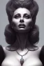 Placeholder: Sophia Loren as evil queen in black leather, cleavage, angry, stern look. character design by cory loftis, fenghua zhong, ryohei hase, ismail inceoglu and ruan jia. unreal engine 5, artistic lighting, highly detailed, photorealistic, fantasy