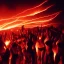 Placeholder: which girls, body, inquisition, spain, night, multiple flames, flears, crowd cheering, strange prospective, thunderstorm, printed on papirus, high definition, professional