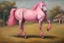 Placeholder: a pink horse like a 19th painting