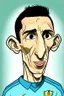 Placeholder: Angel Di Maria Argentine soccer player ,cartoon 2d