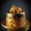 Placeholder: A picture of a cake with golden decoration