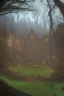 Placeholder: fantasy medieval tournment arena into the woods