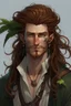 Placeholder: pirate nereid male with deep auburn and kelp hair