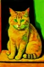 Placeholder: Portrait of a cat by Van Gogh