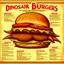 Placeholder: Dinosaur burgers on a menu.