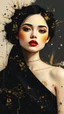 Placeholder: minimalism,Abstract black and gold minimalism geometric surreal beautiful fashion portrait,splash art explosion,minimalist surreal surrounding background,surreal lonely depth,deep soul spirit,fantasy surreal geometry,flat,utopia,album art,cover art,album cover,cinematic,8k,epic movie still,sharp focus,by Gustav Klimt,pascal blanche,rutkowski,repin,artstation hyperrealism painting concept art of detailed character,design matte painting,leaf