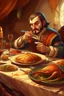 Placeholder: Strahd Von Zarovich eating Thanksgiving dinner