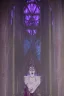 Placeholder: The Countess is a ghost, she has a long, flowing dark blue dress. she goes down the stairs. Hanging in the castle room, there is a tapestry composed of the preserved faces of the Countess' ancient victims.