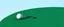 Placeholder: golf ball with shadow next to golf hole, short green grass, clear blue sky