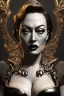 Placeholder: Joan Crawford as evil queen in black leather, busty, cleavage, dominatrix, curvy, angry, stern look. unreal 5, octane render, cinema4d, dynamic lighting, dramatic lighting, 4k, redshift render, highly detailed, hyper realistic,anthropomorphic