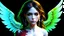 Placeholder: 3D render ultra detailed of a beautiful angel, from knee to head, biomechanical cyborg, analog, 35 mm lens, beautiful natural soft rim light, big leaves and stems, roots, fine foliage lace, colorful details, samourai, pearl earring, heavely tattoed, intricate details, mesh wire, mandelbrot fractal, facial muscles, cable wires, microchip, badass, hyper realistic, ultra detailed, octane render, volumetric lighting, 8k post-production, red and white, detailled metalic bones, semi human, by Glenn Br