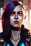 Placeholder: portrait,beautiful tessa thompson, grining, red long hair, post-apocalyptic in a cyberpunk city, realistic, intriacte detail, sci-fi fantasy armor style, volumetric lighting, particales,highly detailed,cinamatic, deep colours,8k