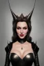 Placeholder: Brandi Love as evil queen in black leather, leather, busty, cleavage, angry, stern look. character design by cory loftis, fenghua zhong, ryohei hase, ismail inceoglu and ruan jia. unreal engine 5, artistic lighting, highly detailed, photorealistic, fantasy