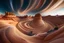 Placeholder: A vast desert landscape with enormous, spiraling sandstone formations that reach towards the heavens, offering a sense of awe and wonder.