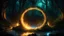 Placeholder: digital art, Elven ring with intricate design, luminescent, glowing, burning with fire magic, water, intricately detailed, J.R.R. Tolkien's Middle-earth, dark spring forest at night background, in deep shadows, grandiose design, volumetric lighting, strong rim light, radiant light, refraction