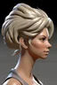 Placeholder: female 3d character hair