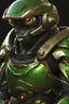 Placeholder: Frog Green Soldier Portrait Glow big red eye Gold Armor warrior Robotic lightning Gun Silver Smoke Dust 16k details epic rare future water nice weapon