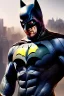 Placeholder: hyper realist, hyper detailed, hyper dark, vampire Batman, athletic realistic body, by greg rutkowski, magali villeneuve, artgerm, wlop, rossdraws, concept art, digital painting