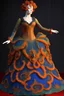 Placeholder: A flamboyant opera dress by artist "Luminous Lapislazuli",by artist "Vibrant Velvet"