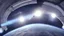 Placeholder: circular, tube, space station over a planet, photorealism