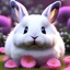 Placeholder: Cute Kawaii Bunnies,fluffy, detailed fur,cute bunnies,cute big bright eyes, sparkling stars body, dreamy garden, photorealistic painting, sharp focus, 8k, perfect composition, trending on artstation, award-winning photograph, unreal engine 5, cinematic smooth, intricate detail, pink flowers, sunrise light