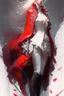 Placeholder: full body portrait, digital illustration, CHANEL, blond, gothic, red clothes, masterpiece, anime style, pale skin, perfect anatomy, centered, approaching perfection, dynamic, highly detailed, artstation, concept art, smooth, sharp focus, illustration, art by Wadim Kashin, intricate details, insanely detailed, concept art by Stephen Gammell, Pino Daheny, Jeremy Mann, Alex Maleev, Carne_Griffiths, cinematic lighting, sunlight, sunbeams, fine art, bright colors, vibrant colors