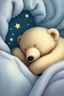 Placeholder: sleeping bear, sweet dreams, calm, realistic, as in image on a sleeping blanket