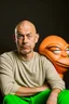 Placeholder: bald man with inflatable pepe downgrade