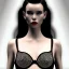 Placeholder: black hair lady model bra with diamonds