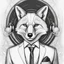 Placeholder: Illustrative sketch of a image of an humanoid fox, suit and tie, arte lineal ultra quality, 8k