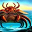 Placeholder: ultra detailed fullbody Drawing of Sea monster Giant Crab on the shore , extremely detailed digital painting, intrincate, extremely detailed face,crystal clear Big eyes, in the style of Frank Frazetta, mystical colors , perfectly centered image, perfect composition, rim light, beautiful lighting, 8k, stunning scene, raytracing