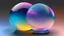 Placeholder: A crystal ball to look into the future, pink, dark blue, orange, yellow, aqua blue, very detailed and realistic