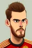 Placeholder: David de Gea Spanish football player ,cartoon 2d