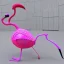 Placeholder: A futuristic rat riding a robotic flamingo in 3d