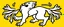 Placeholder: wide heraldry Lion, full body , black outline and red interior on yellow background, simplified vector logo