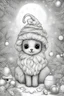 Placeholder: Cute Christmas | Mariola Budek - Coloring Book | Printable Adult Kids Colouring Pages Instant Download Grayscale Christmas I