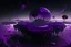 Placeholder: Floating Islands, Dark Purple and Black Night Sky, Stars, Space, Distant Alien Planets, Numerious Islands, Dead Grass, Dense Purple Fog, Standing on Island, First Person View