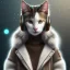 Placeholder: Cyberpunk Portrait of cat child with brown hair and with cute face, north pole snowy vibe , perfect composition, hyperrealistic, super detailed, 8k, high quality, trending art, trending on artstation, sharp focus, studio photo, intricate details, highly detailed, by greg rutkowski