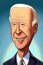 Placeholder: Joe Biden President of the United States of America , cartoon 2d