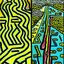 Placeholder: two roads diverged , art, acrilyc colors, bright, keith haring, picasso, masterpiece