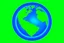 Placeholder: blue and green of a globe with a video play button in the middle